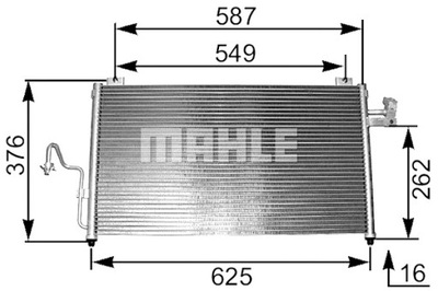 MAHLE CONDENSADOR DE ACONDICIONADOR MAZDA PREMACY 1.9 2.0 07.99-03.05  