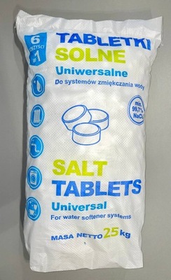 Tabletki solne 25kg Sól w tabletkach