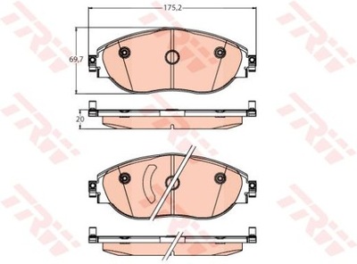 PADS BRAKE TRW GDB2219  