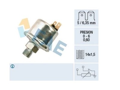 FAE 14580 SENSOR DE PRESIÓN ACEITES RENAULT ALPINE  