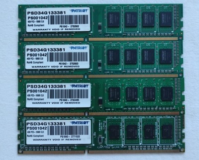 Pamięć RAM DDR3 4x4GB 16GB PATRIOT