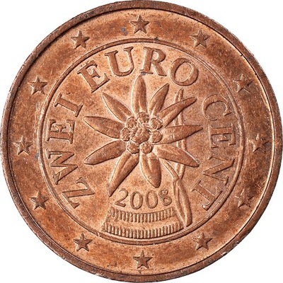 Moneta, Austria, 2 Euro Cent, 2008