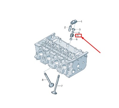 Vw t-roc a1 двигун клапан spring 04e109623ae original фото №1