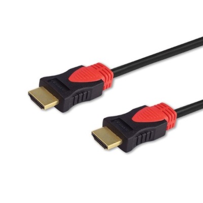 Kabel HDMI (M) v2.0, 7,5m, miedź, czarny, złote