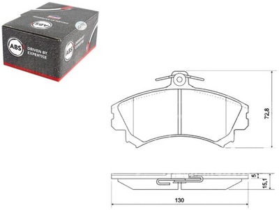 A.B.S. КОМПЛЕКТ КОЛОДОК ШАЛЬМІВНИХ MZ690336 MR9771