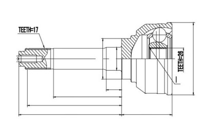 Шарнір зовнішній honda passport 2.6 3.2 94-97 фото №1