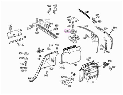 OREJA SOPORTE DE SUELO MERCEDES W211 ORIGINAL NUEVO  