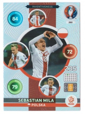 EURO 2016 PANINI INVENTIVENESS Sebastian Mila 260