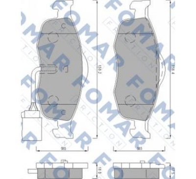 Fomar тормозные колодки тормозные ford cougar/ mondeo фото №1