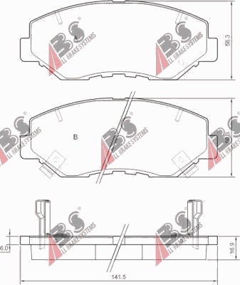 КОЛОДКИ ТОРМОЗНЫЕ ПЕРЕД HONDA CR-V 1999- 2006