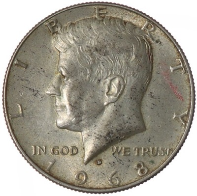 1/2 dolara - Half Dollar - Kennedy - USA - 1968