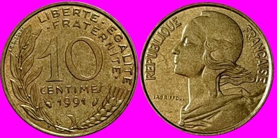 Francja 10 centimes 1991 r L91