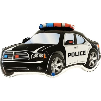 Police Car Black 28" - 71 cm! - PACK
