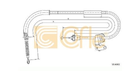 CABLE FRENOS DE MANO MINI R50 R53 2001-2006  