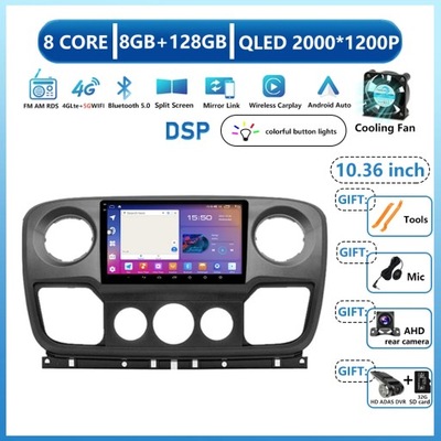 NAWIGATOR GPS ANDROID PARA RENAULT MASTER NISSAN NV400 OPEL MOVANO 2010-2021  