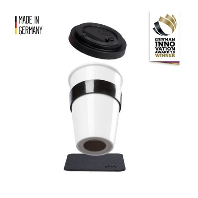 SILWY MAGNETYCZNY KUBEK TO-GO Z POKRYWKĄ PORCELANOWY