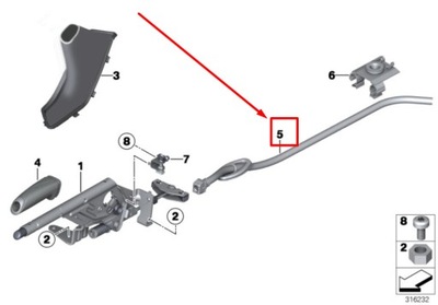Bmw 4 coupe f82 правый hand brake guide tube 2284876 34402284876 original фото №1