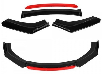 Спліттер спойлер накладка передній бампера abs фото №1