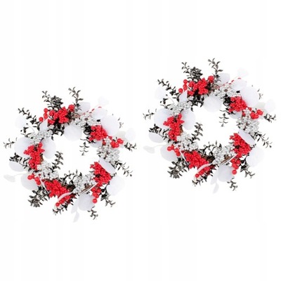 2x Świąteczny wieniec bożonarodzeniowy na fro