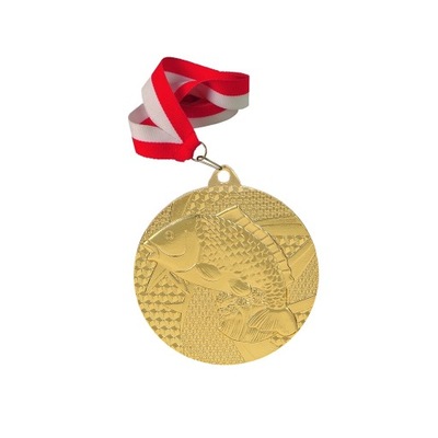 MEDAL RYBA RYBY WĘDKARSTWO 50mm + WSTĄŻKA + GRAWER