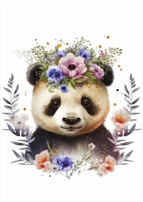 Plakat dla dzieci 50x70 shining miś panda PS273