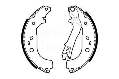 DELPHI BRAKE SHOES BRAKE SET REAR CADILLAC CTS FIAT DOBLO DOBLO  