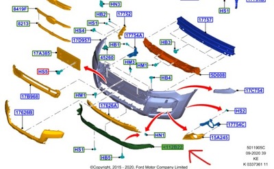 Спойлер бампера передний ford ranger 2019- оригинальный номер фото №1