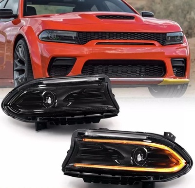 Фара лампа перед led правая левая комплект dodge charger 22-23 фото №1