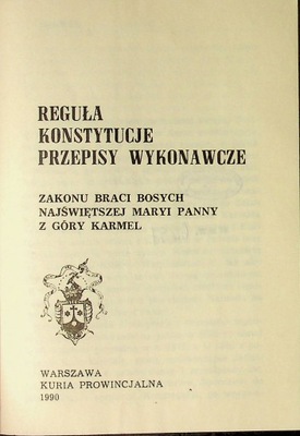 Reguła konstytucje przepisy wykonawcze