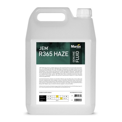 Płyn do dymu Hazer Bardzo Wolne Rozpraszanie Martin R365 Haze Fluid 5L