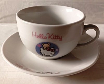 Filiżanka do kawy - herbaty, ze spodeczkiem Hello Kitty