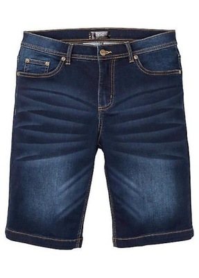 1T0I07 BONPRIX BERMUDY SPODENKI JEANSOWE GRANATOWE 54