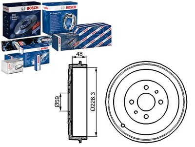 Bosch 986 477 088 барабан тормозной фото №1