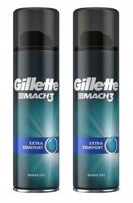 Gillette Mach3 Extra Comfor Żel do golenia 2x200ml