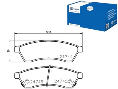 HELLA PAGID ZAPATAS DE FRENADO HELLA PAGID 96475028  