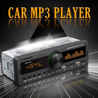 RADIO DE AUTOMÓVIL BLUETOOTH 1 DIN MP3 USB SD, SWM-  