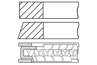Goetze 94 std 1.5-3-1.2 набір кілець поршня land rover range фото №1