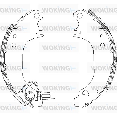 WOKING Z4075.00 ZAPATAS DE TAMBOR DE FRENADO 180X32  