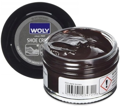 WOLY SHOE CREAM Pasta w Kremie do pielęgnacji obuwia ciemny brąz 50 ml