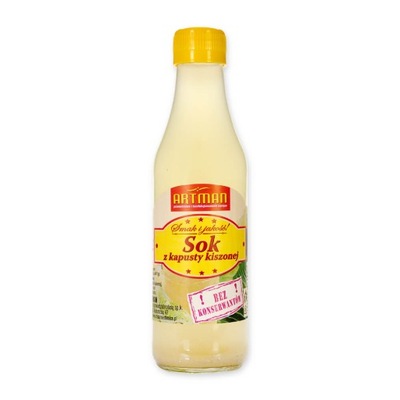 Zakwas sok z kiszonej białej kapusty 250 ml WEGE