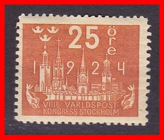 SZWECJA - znaczek czysty * z 1924 r. Z 2464.