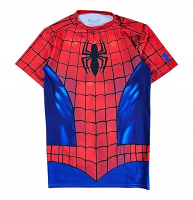 Koszulka Męska T-shirt UNDER ARMOUR SPIDERMAN Marvel Kompresyjna L