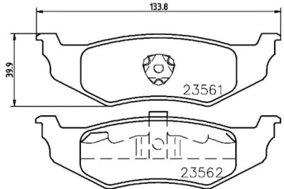Hella тормозные колодки тормозные chrysler 300 m 2.7 v6 24v фото №1