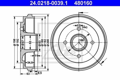 BEBEN DE FRENADO OPEL AGILA 00-02  