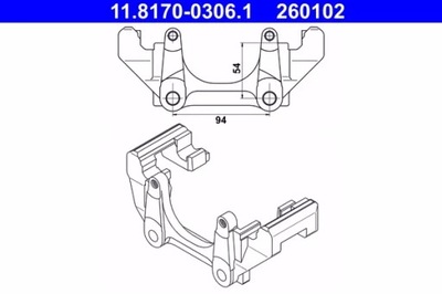 MOCOWANIE ZACISKU AUDI 100 (91-94) PRZÓD