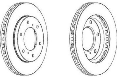ДИСКИ ТОРМОЗНЫЕ ТОРМОЗНЫЕ 2 ШТУКИ FIAT FULLBACK MITSUBISHI 200