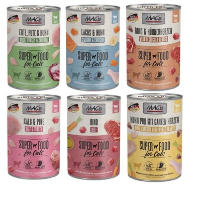 Mac´s Cat karma mokra dla kotów MIX SMAKÓW 6x 400 g z Niemiec