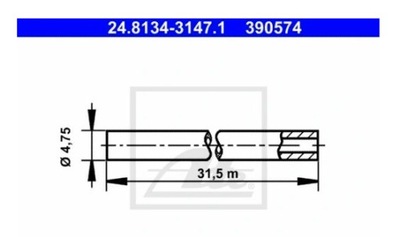 CABLE DE FRENADO DURO 24.8134-3147.1 ATE  