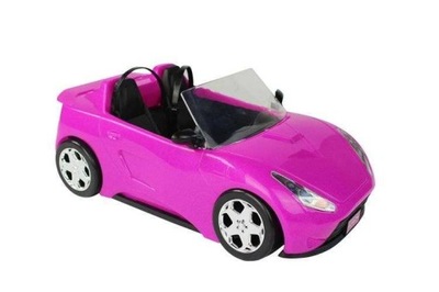 Auto samochód różowy dla lalek kabriolet