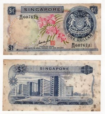 SINGAPUR 1967 1 DOLLAR